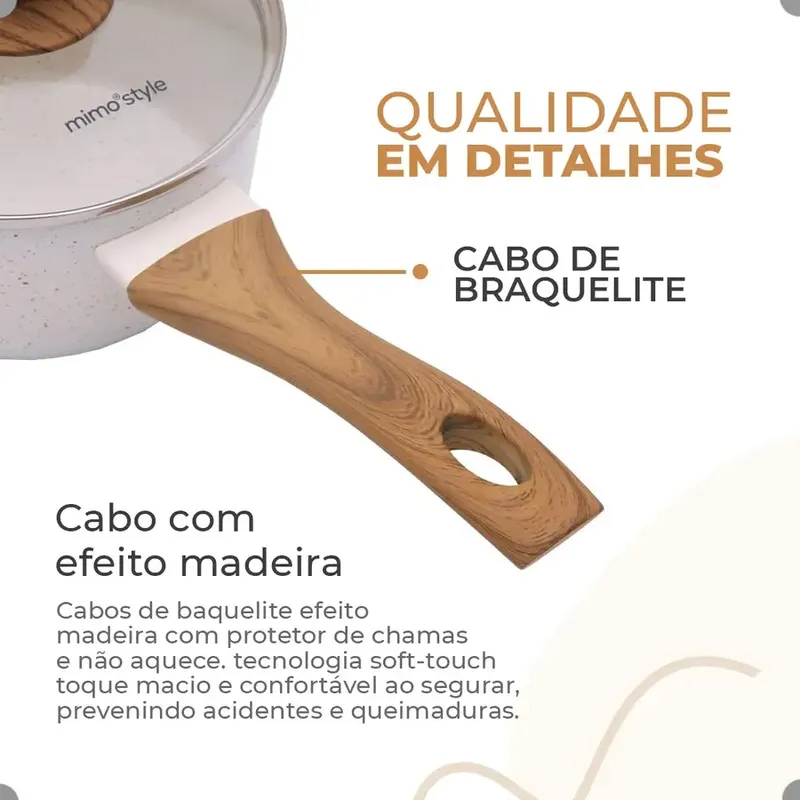 Jogo de panelas antiaderente cerâmica 10 peças - imagem 5